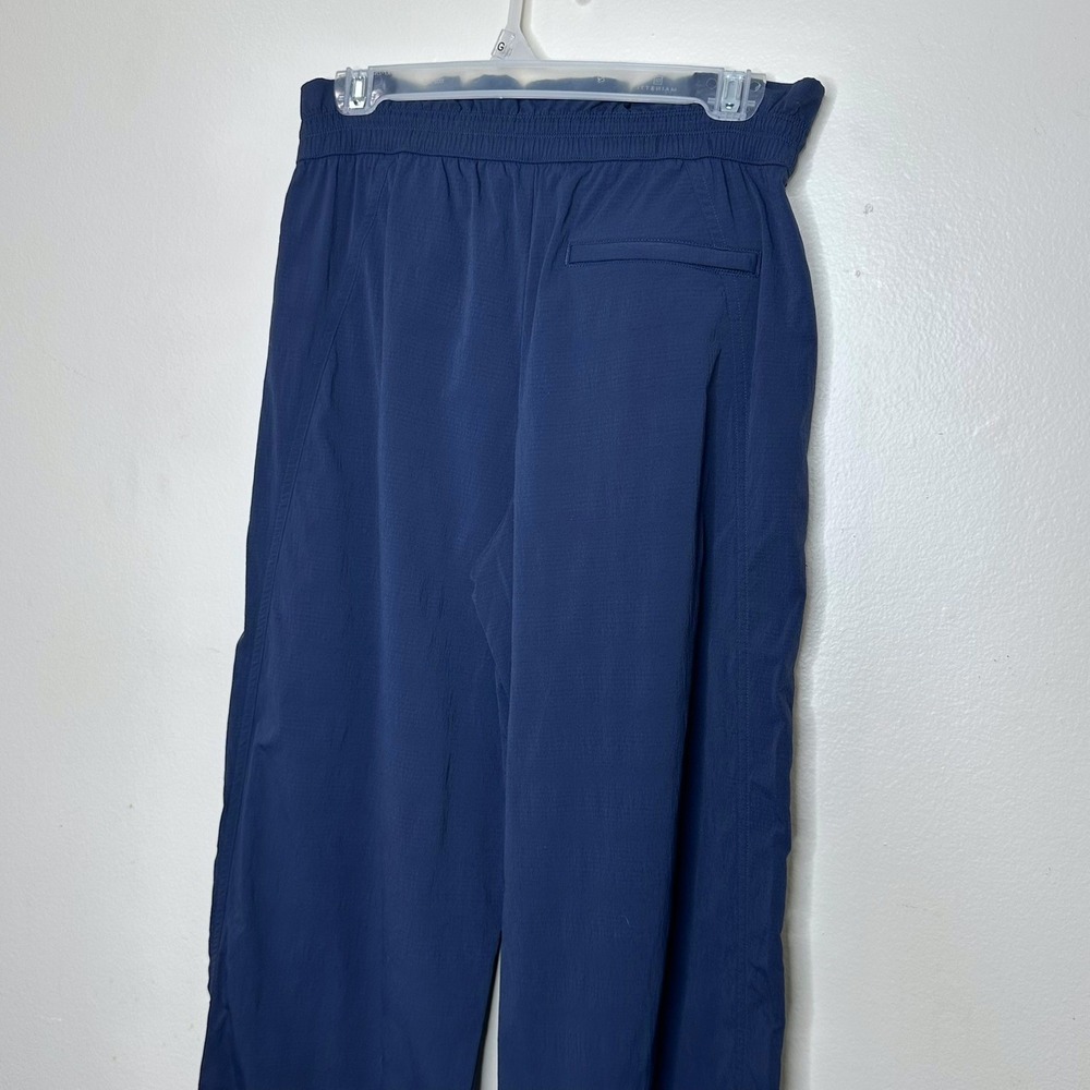 Athleta Trekkie High Rise Parachute Pants Navy Blue Elastic Waist Hiking Size 4 - Picture 9 of 12